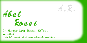 abel rossi business card